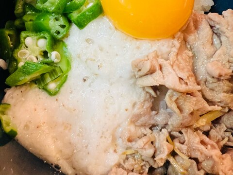 食欲無い時に！豚しゃぶトロロごはん